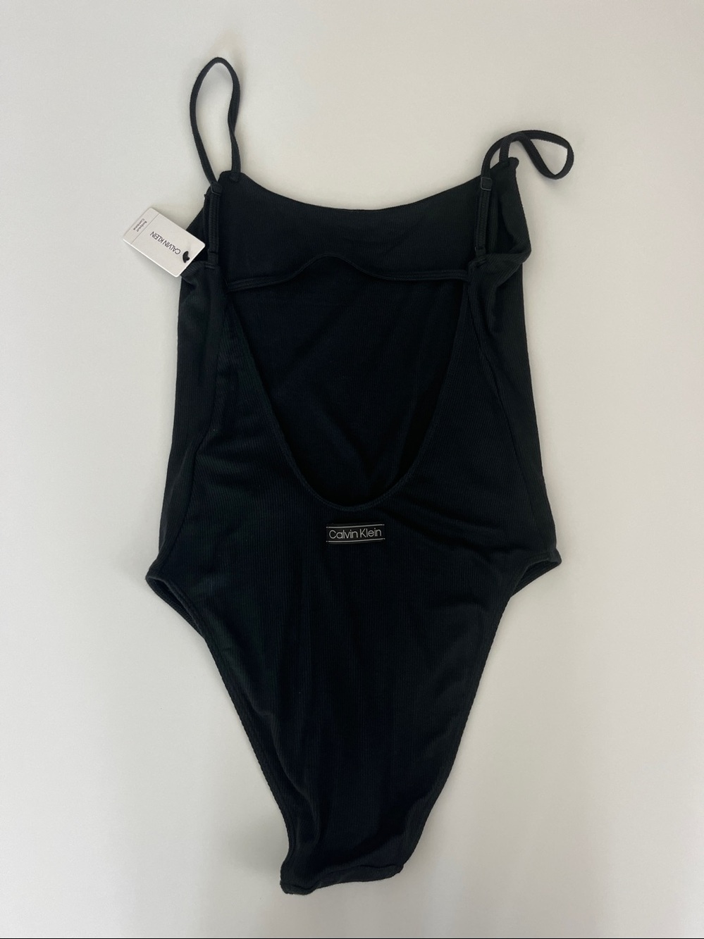 Calvin Klein Pure Ribbed Bodysuit Black Size Medium - Picture 5 of 5